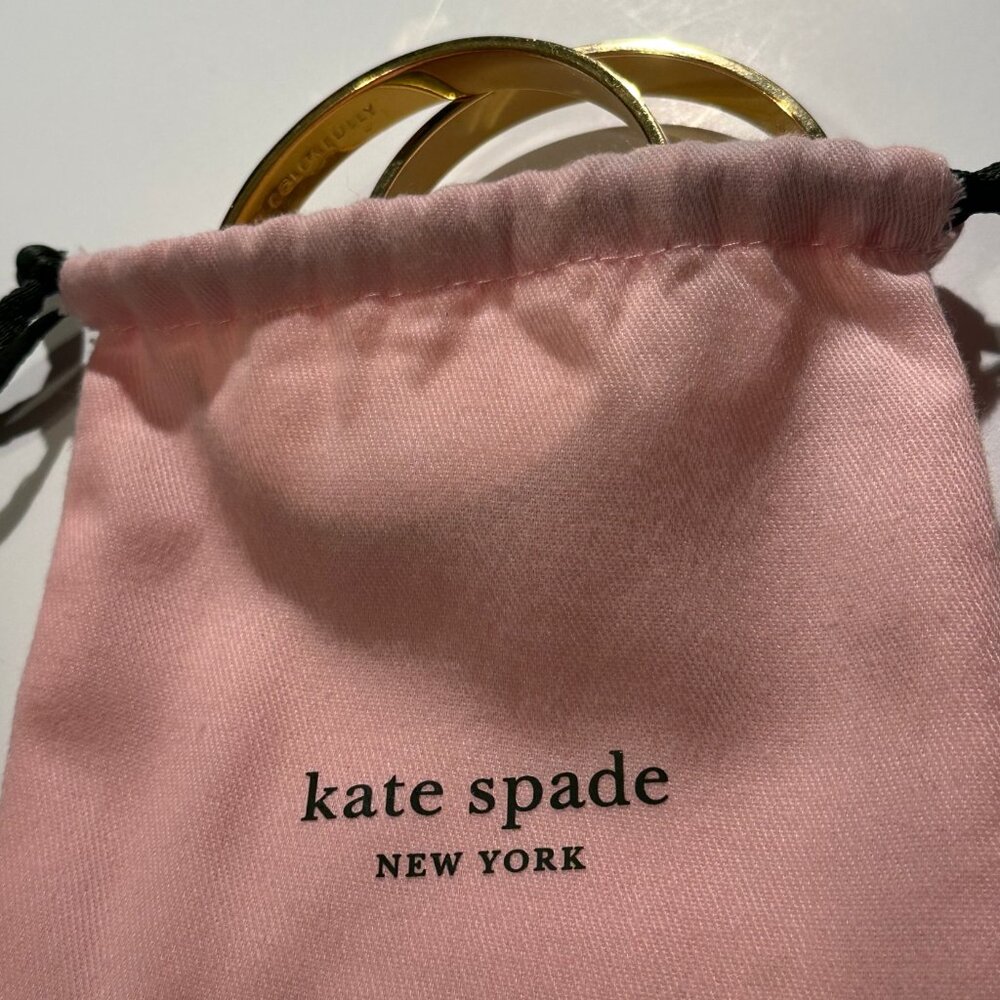 Kate Spade Bangle Set – Cream/Gold w/ Dust Bag - Picture 6 of 6